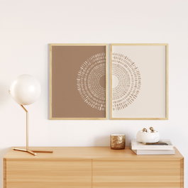 Wallity Huhu251 Cuadros Decorativos Enmarcados 50 x 70 cm (2 Piezas)